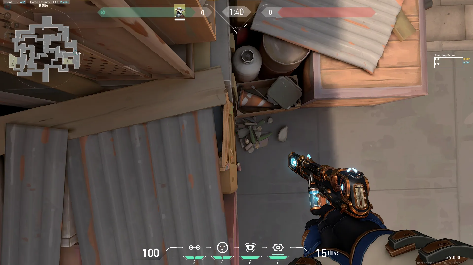 Cypher Spycam on Split Defense Site B — step 2 of 5: Aim — line up the shot