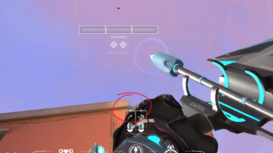 Sova Recon Bolt on Sunset Attack Mid — step 4 of 5: Aim — line up the shot