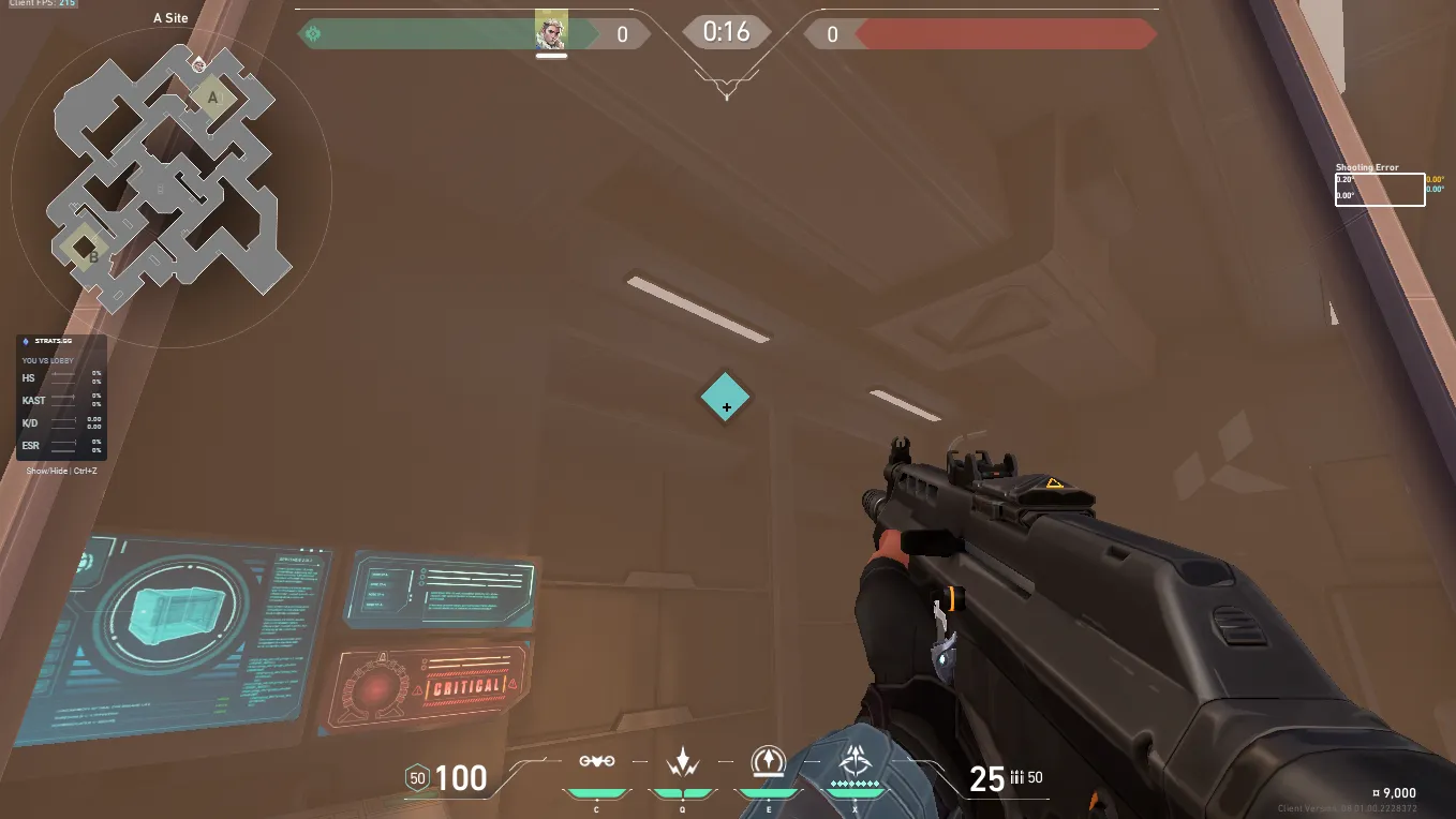 Sova Recon Bolt on Sunset Defense Mid — step 2 of 4: Aim — line up the shot
