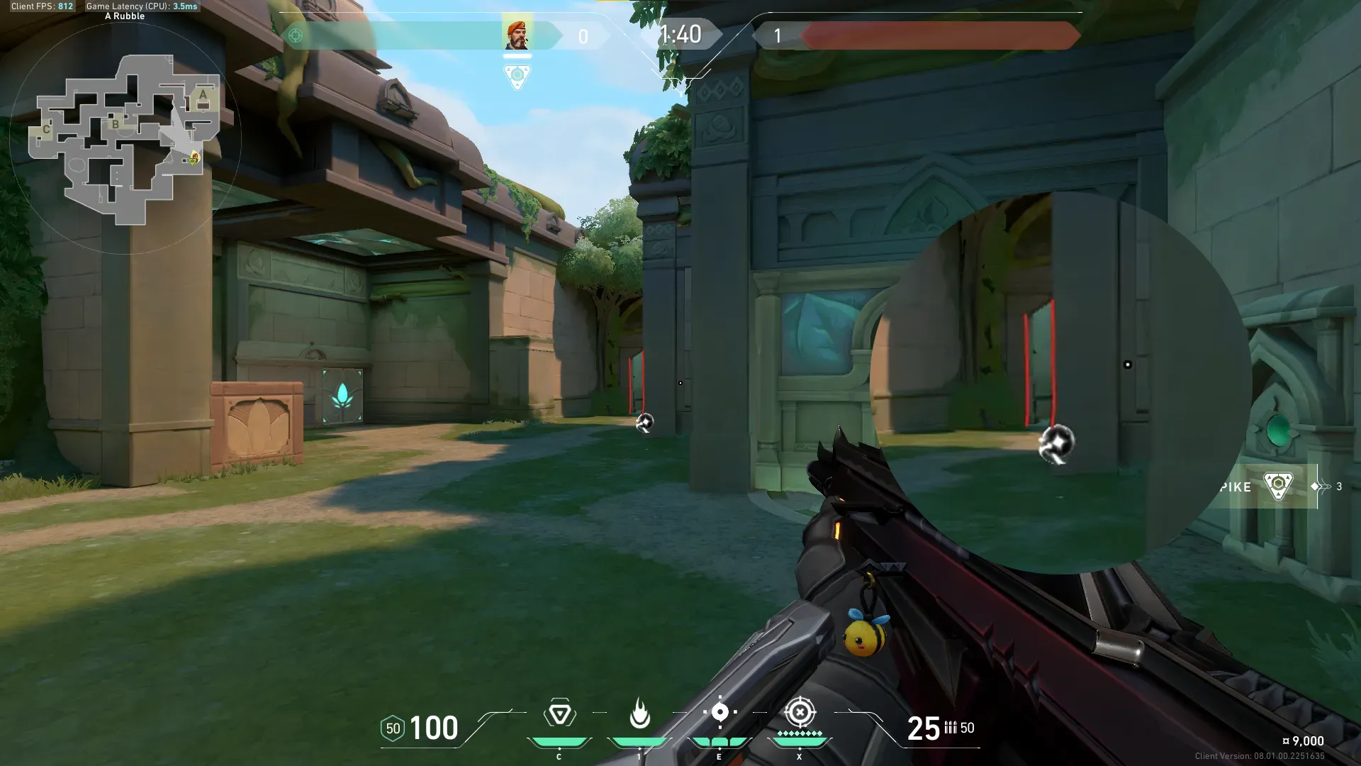 Brimstone Incendiary on Lotus Attack Site A — step 2 of 5: Aim — line up the shot