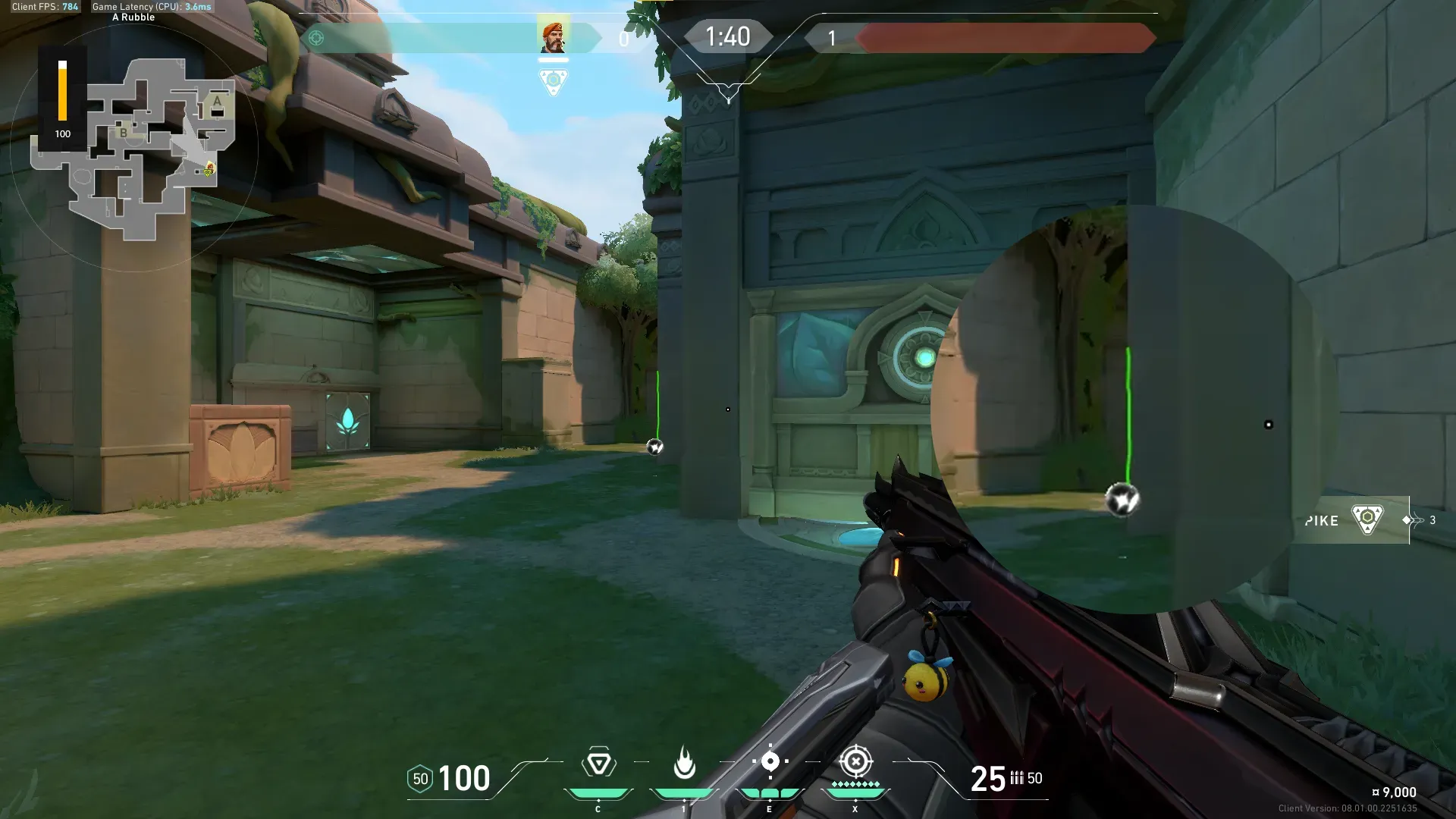 Brimstone Incendiary on Lotus Attack Site A — step 3 of 5: Aim — line up the shot