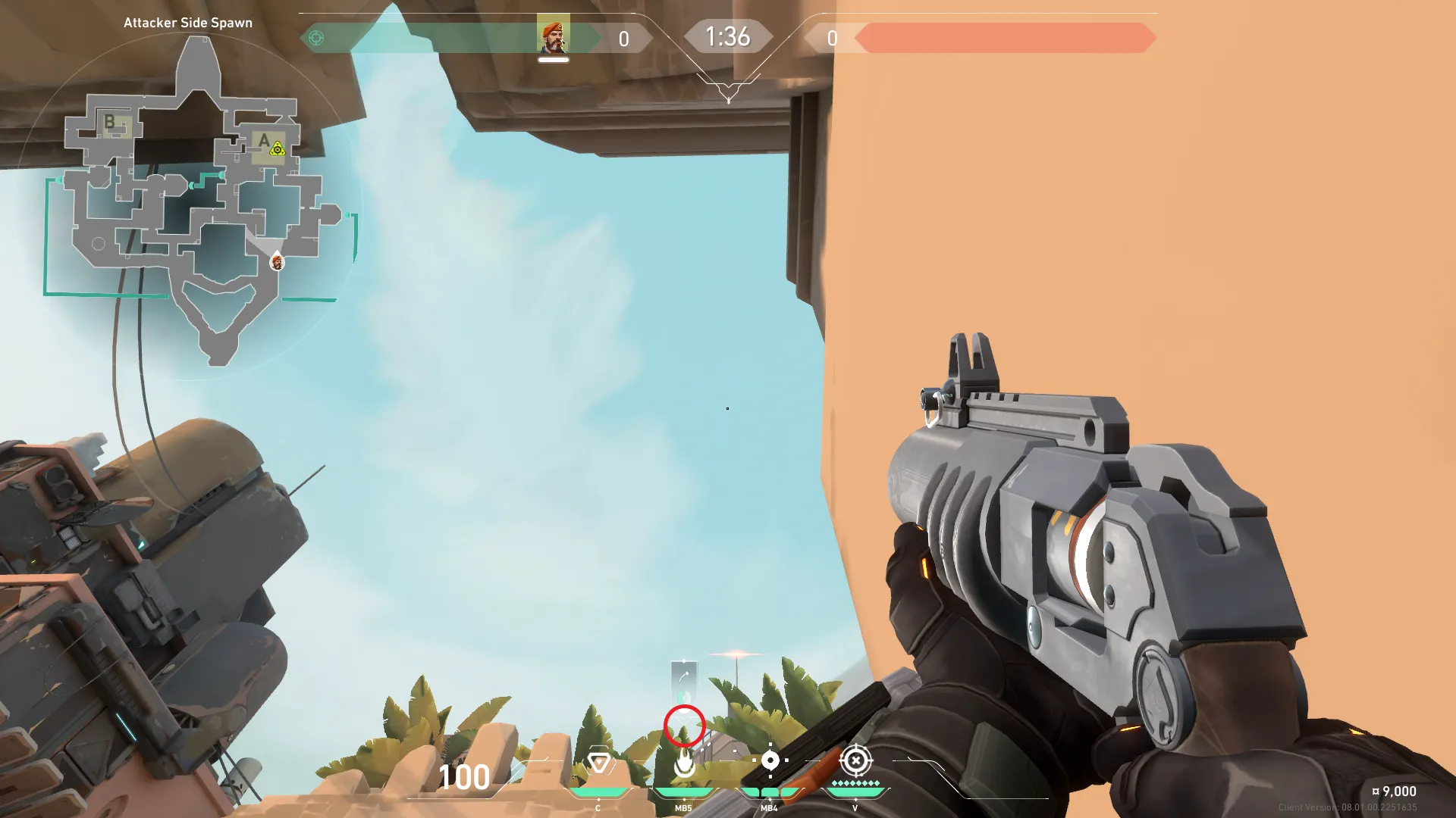 Brimstone Incendiary on Bind Attack Site A — step 2 of 4: Aim — line up the shot