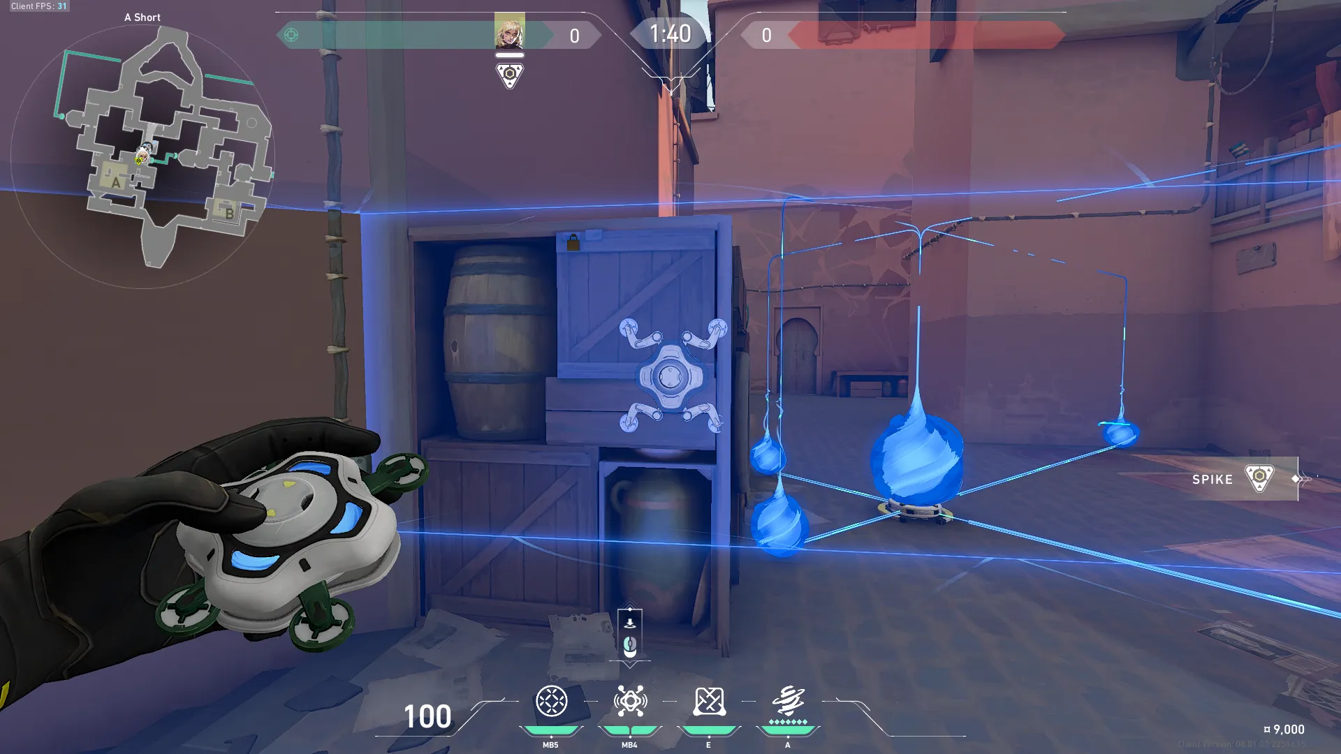 Deadlock Sonic Sensor on Bind Defense Site A — step 3 of 4: Aim — line up the shot
