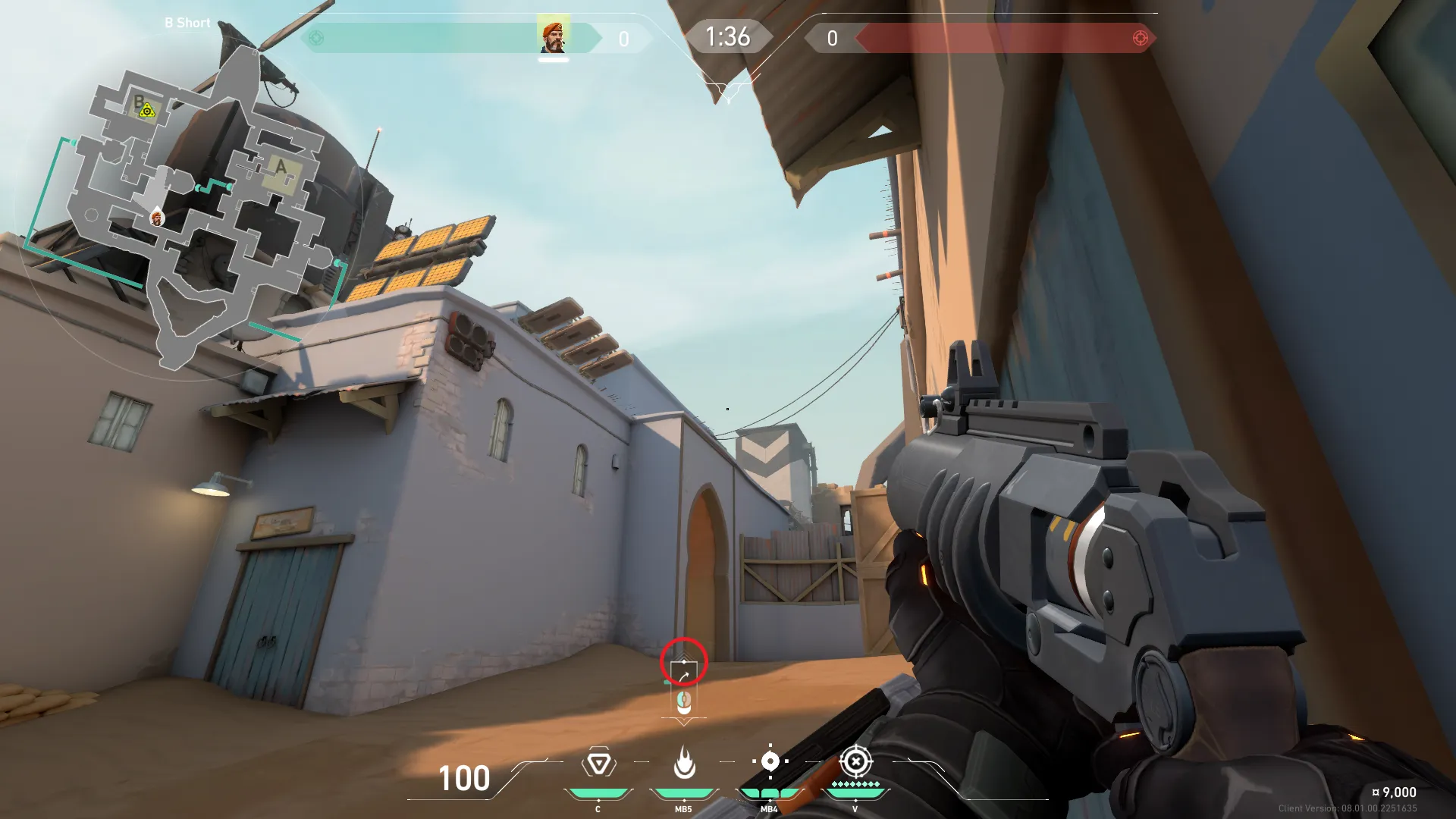 Brimstone Incendiary on Bind Attack Site B — step 2 of 4: Aim — line up the shot