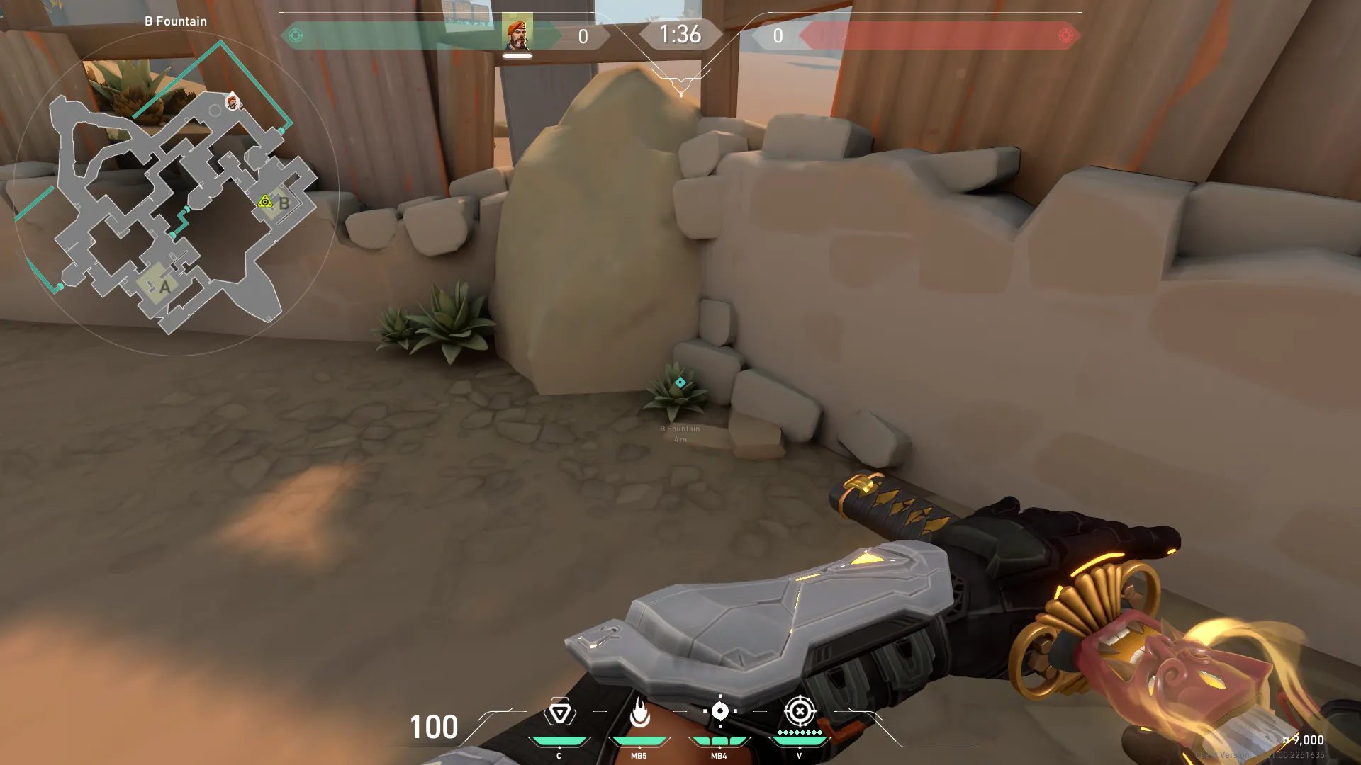 Brimstone Incendiary on Bind Attack Site B — step 1 of 4: Position — where to stand
