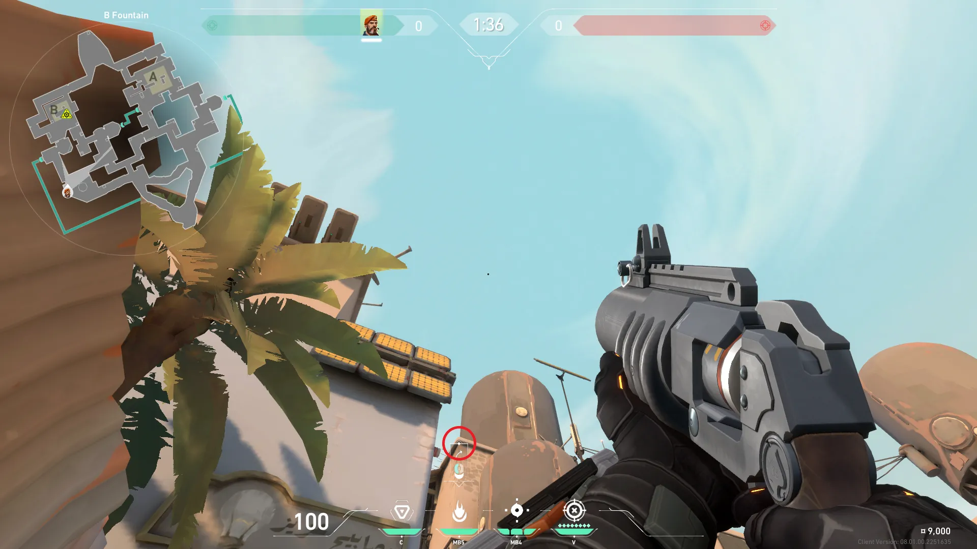 Brimstone Incendiary on Bind Attack Site B — step 2 of 4: Aim — line up the shot