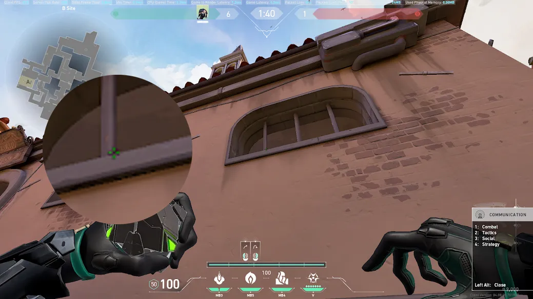 Viper Poison Cloud on Ascent Defense Site B — step 2 of 3: Aim — line up the shot
