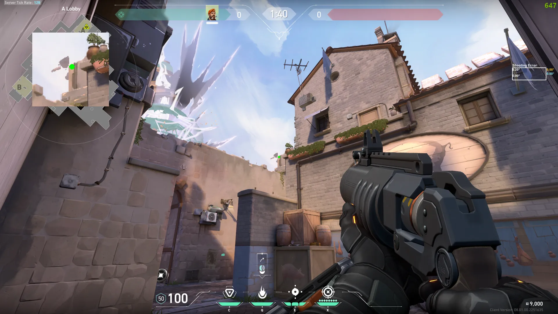 Brimstone Incendiary on Ascent Attack Site A — step 2 of 3: Aim — line up the shot