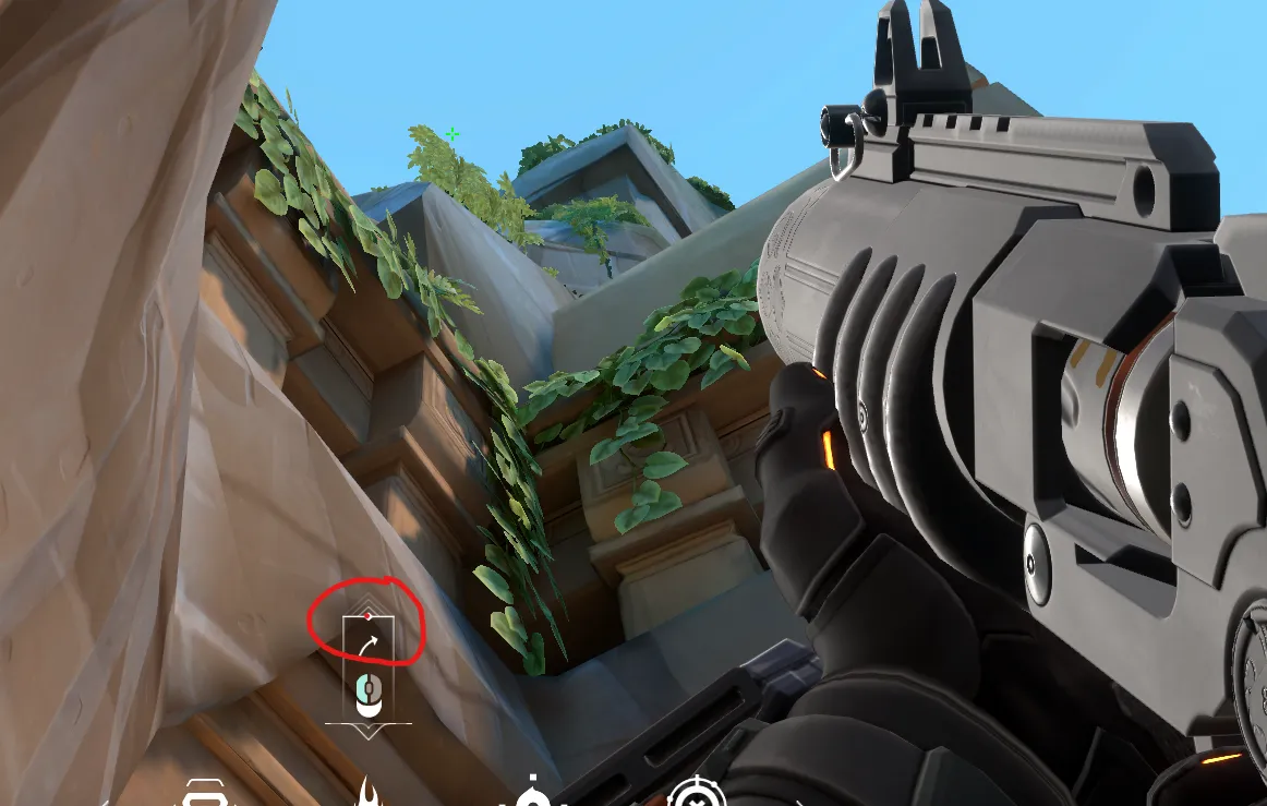 Brimstone Incendiary on Lotus Attack Site C — step 2 of 3: Aim — line up the shot