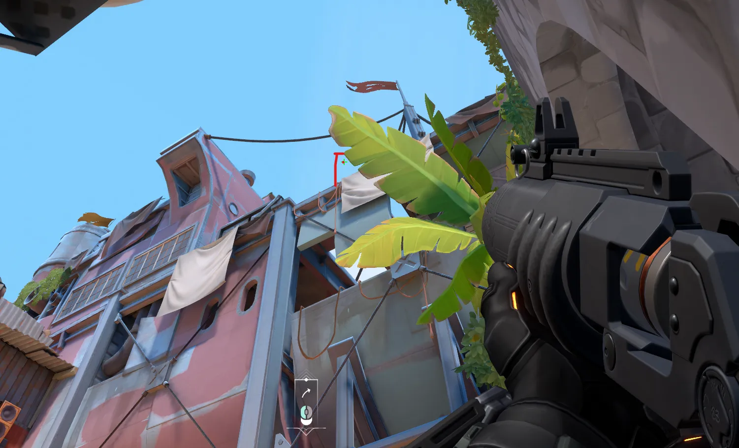 Brimstone Incendiary on Breeze Attack Site A — step 2 of 3: Aim — line up the shot