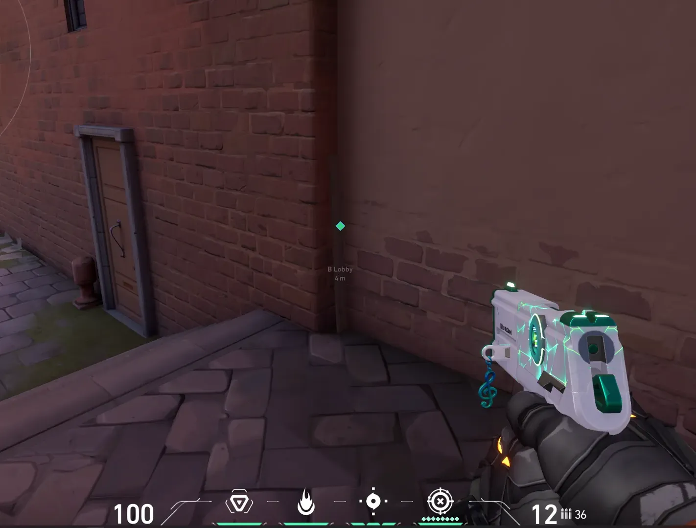 Brimstone Incendiary on Ascent Attack Site B — step 1 of 3: Position — where to stand