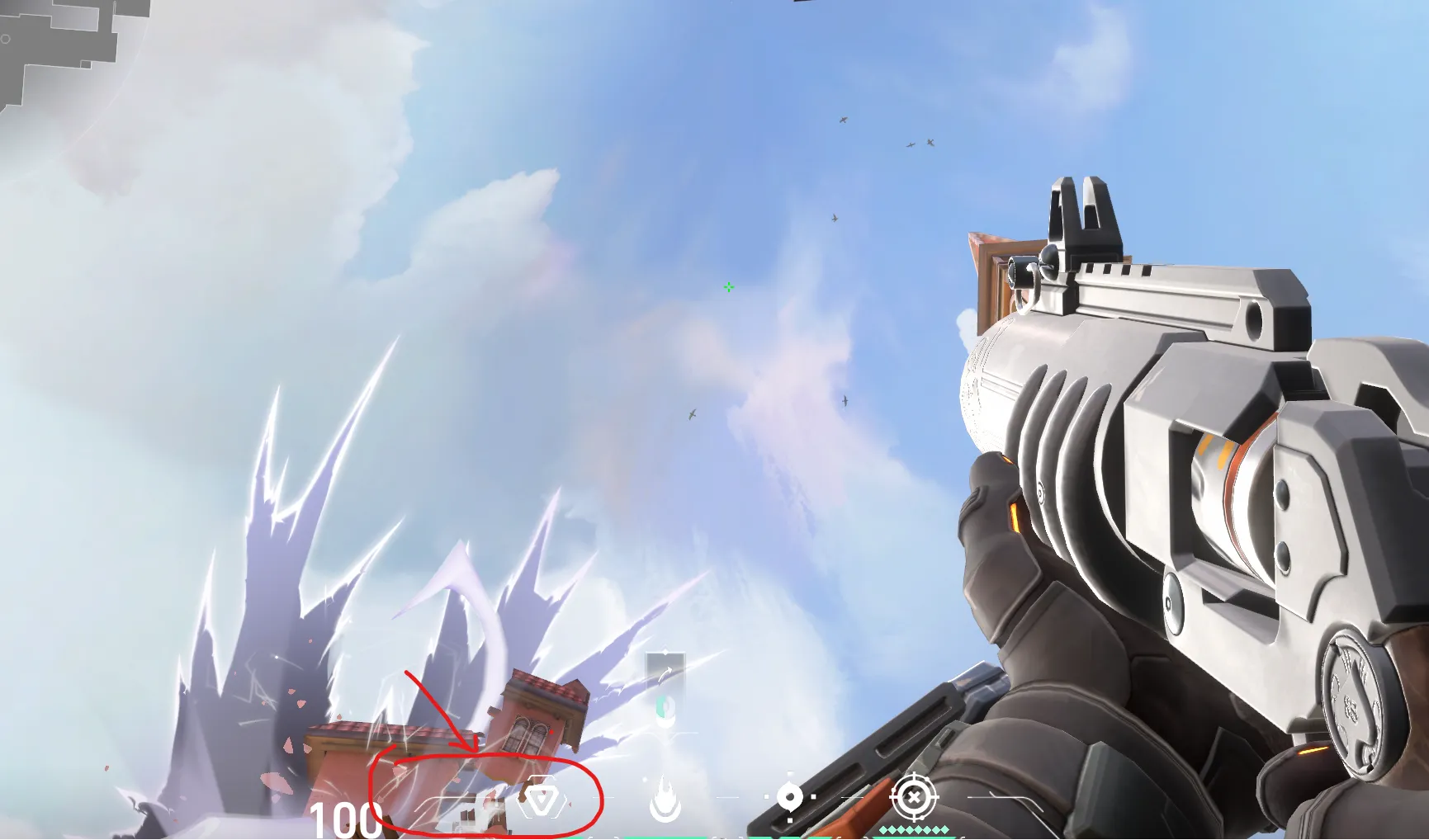 Brimstone Incendiary on Ascent Attack Site B — step 2 of 3: Aim — line up the shot