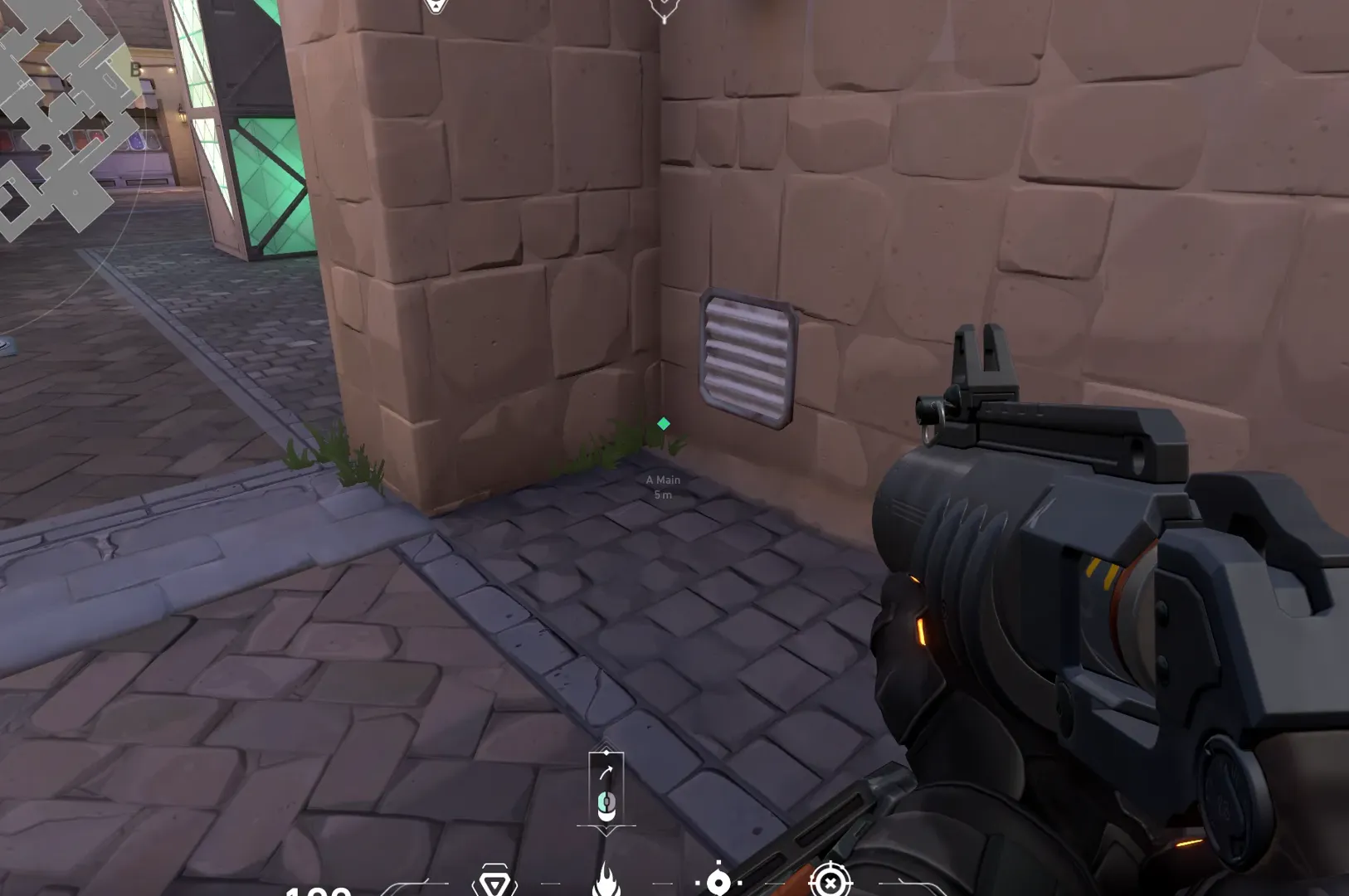 Brimstone Incendiary on Ascent Attack Site A — step 1 of 3: Position — where to stand