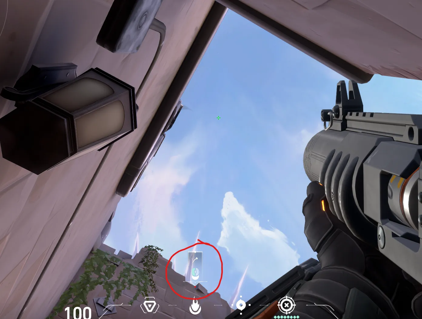 Brimstone Incendiary on Ascent Attack Site A — step 2 of 3: Aim — line up the shot