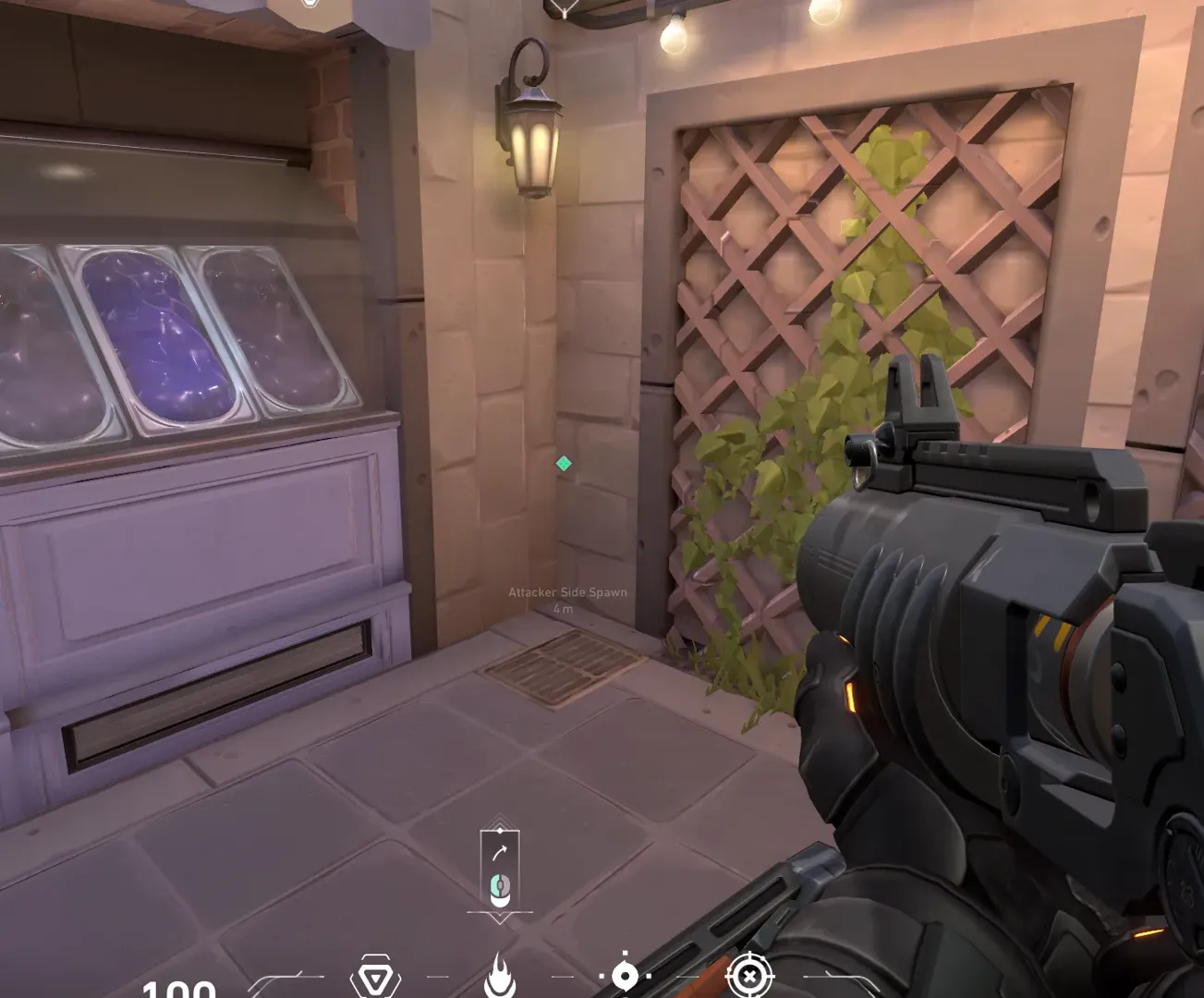 Brimstone Incendiary on Ascent Attack Site A — step 1 of 3: Position — where to stand