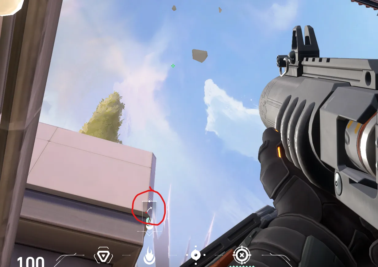 Brimstone Incendiary on Ascent Attack Site A — step 2 of 3: Aim — line up the shot