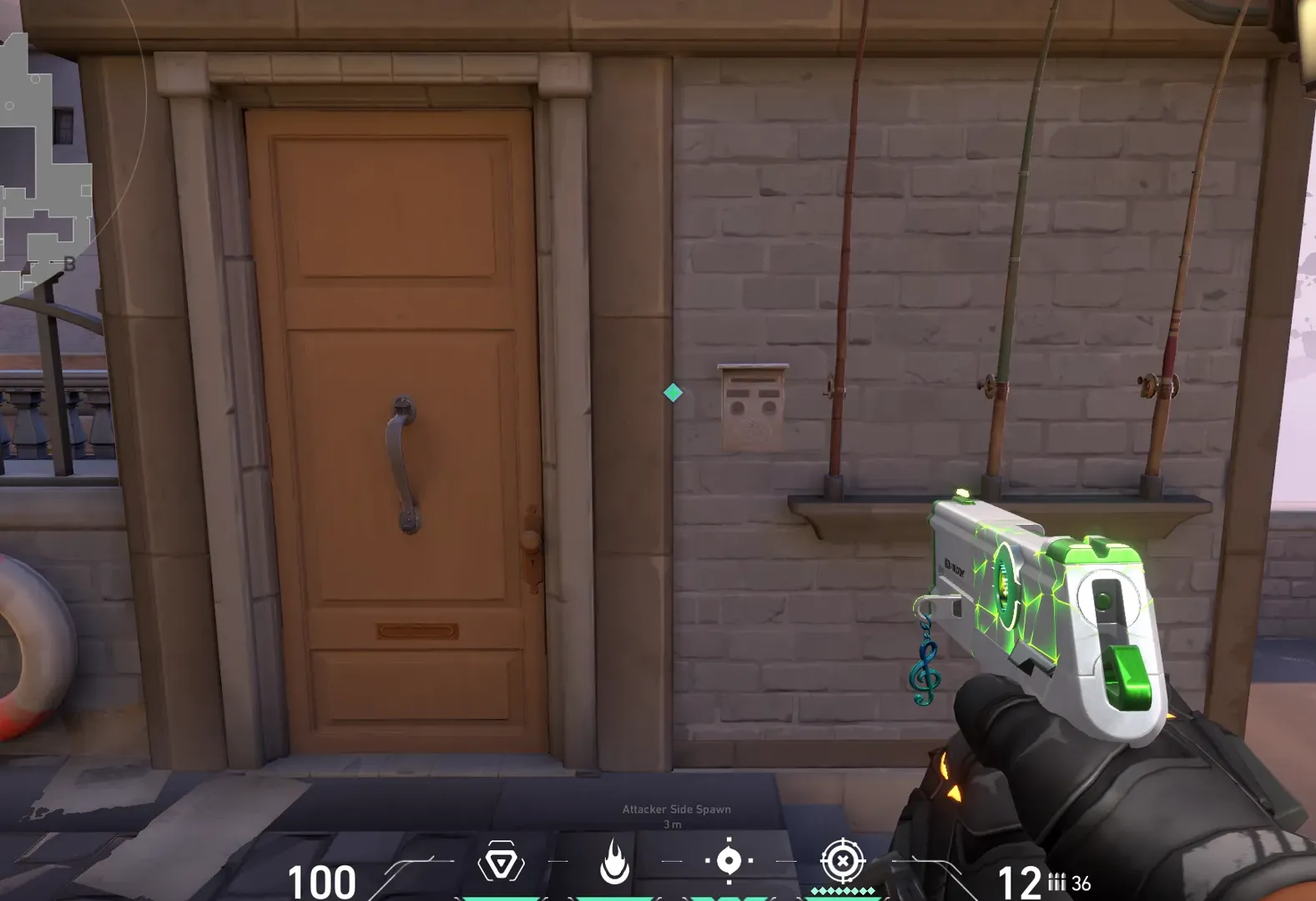 Brimstone Incendiary on Ascent Attack Site A — step 1 of 3: Position — where to stand