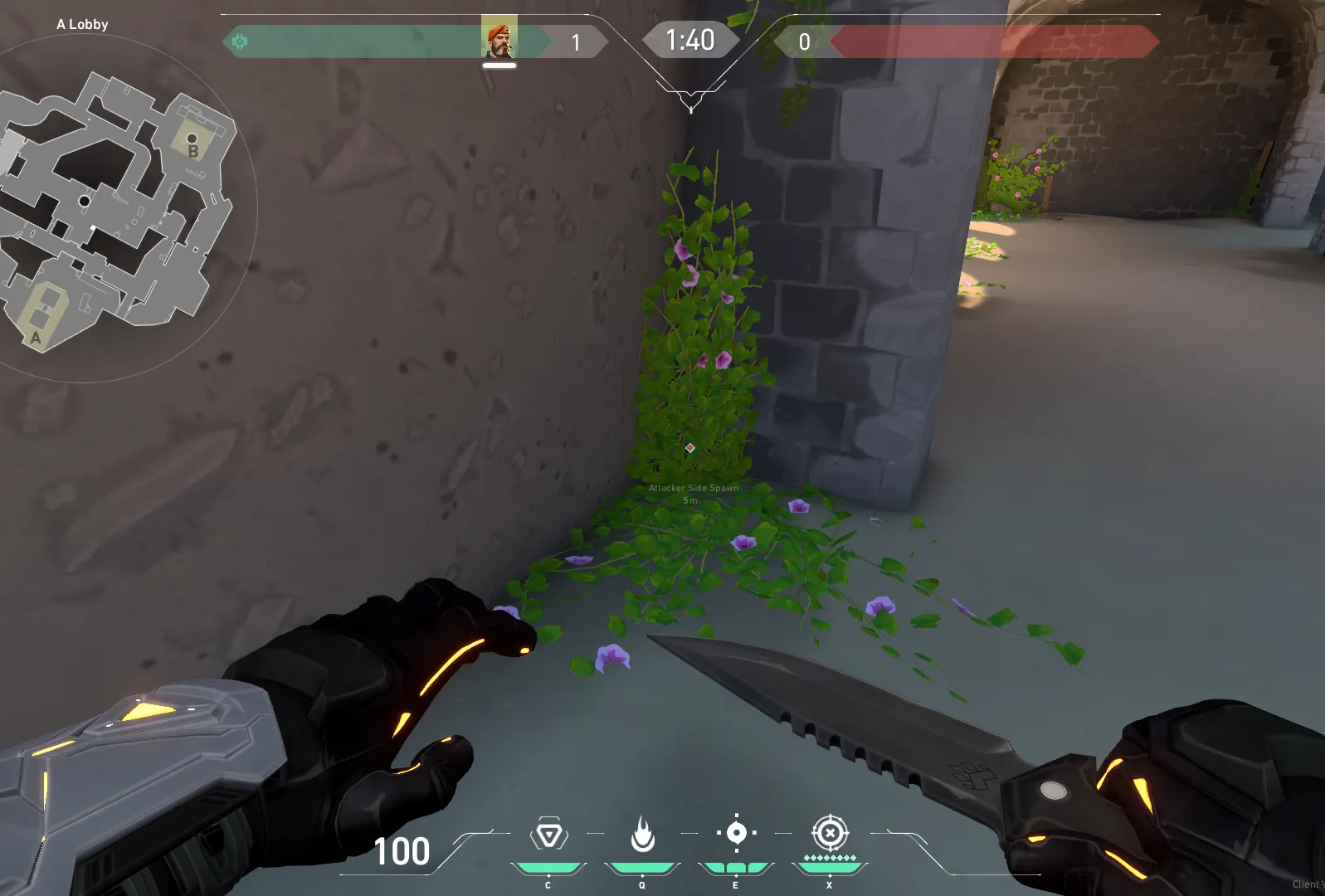 Brimstone Incendiary on Breeze Attack Site A — step 1 of 3: Position — where to stand