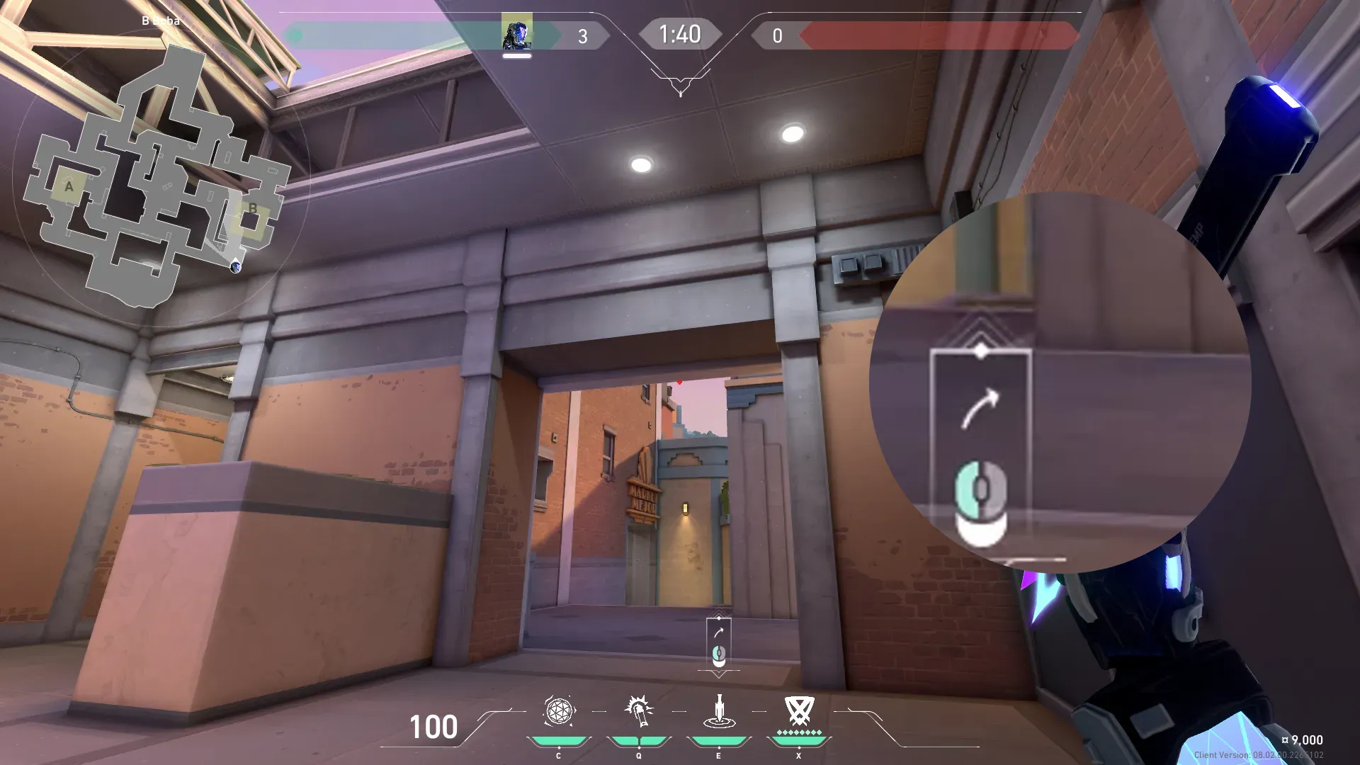 KAY/O Zero_Point on Sunset Defense Site B — step 3 of 4: Aim — line up the shot