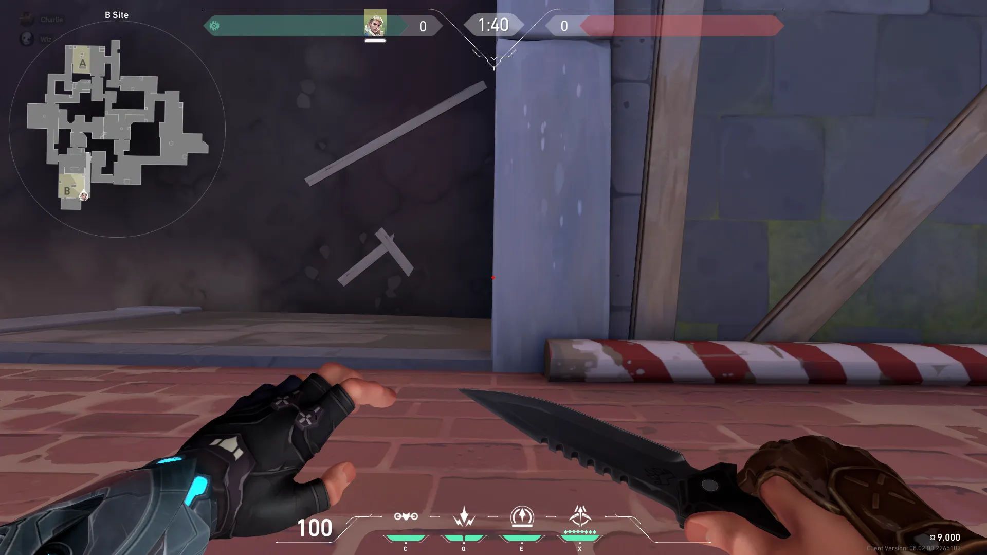 Sova Recon Bolt on Ascent Defense Site A — step 1 of 3: Position — where to stand