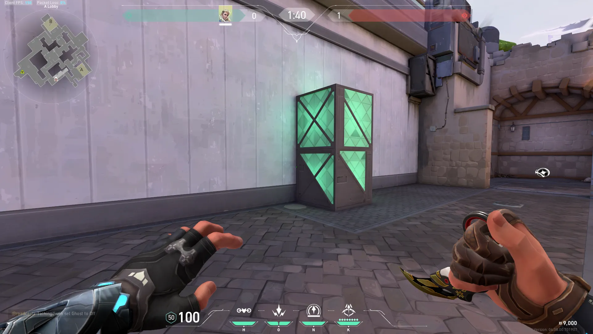 Sova Recon Bolt on Ascent Attack Site A — step 1 of 3: Position — where to stand