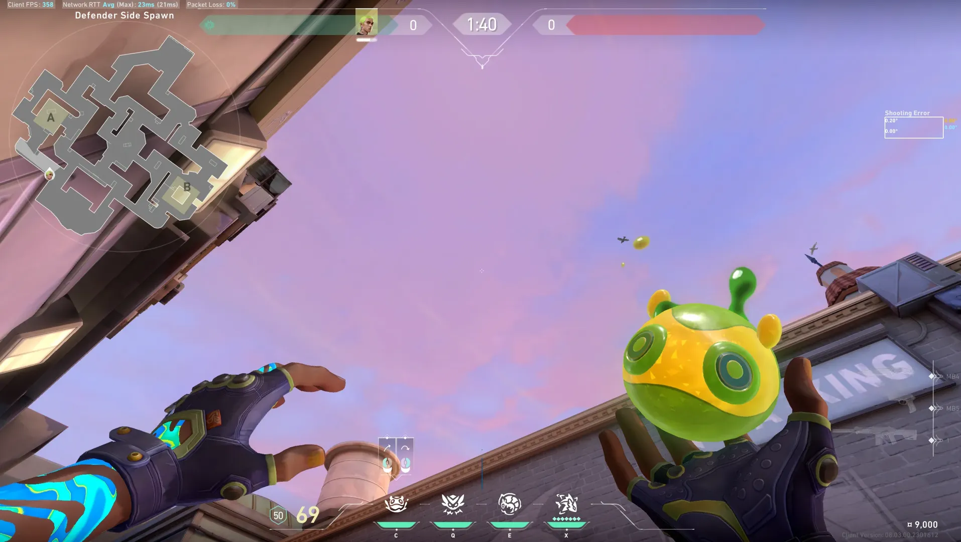 Gekko Mosh Pit on Sunset Defense Site A — step 2 of 4: Aim — line up the shot