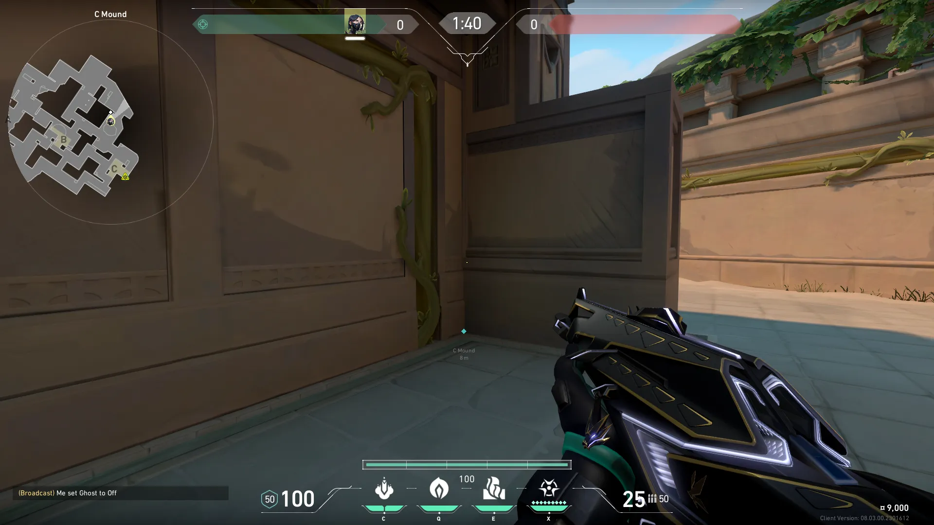 Viper Snake Bite on Lotus Attack Site C — step 1 of 3: Position — where to stand