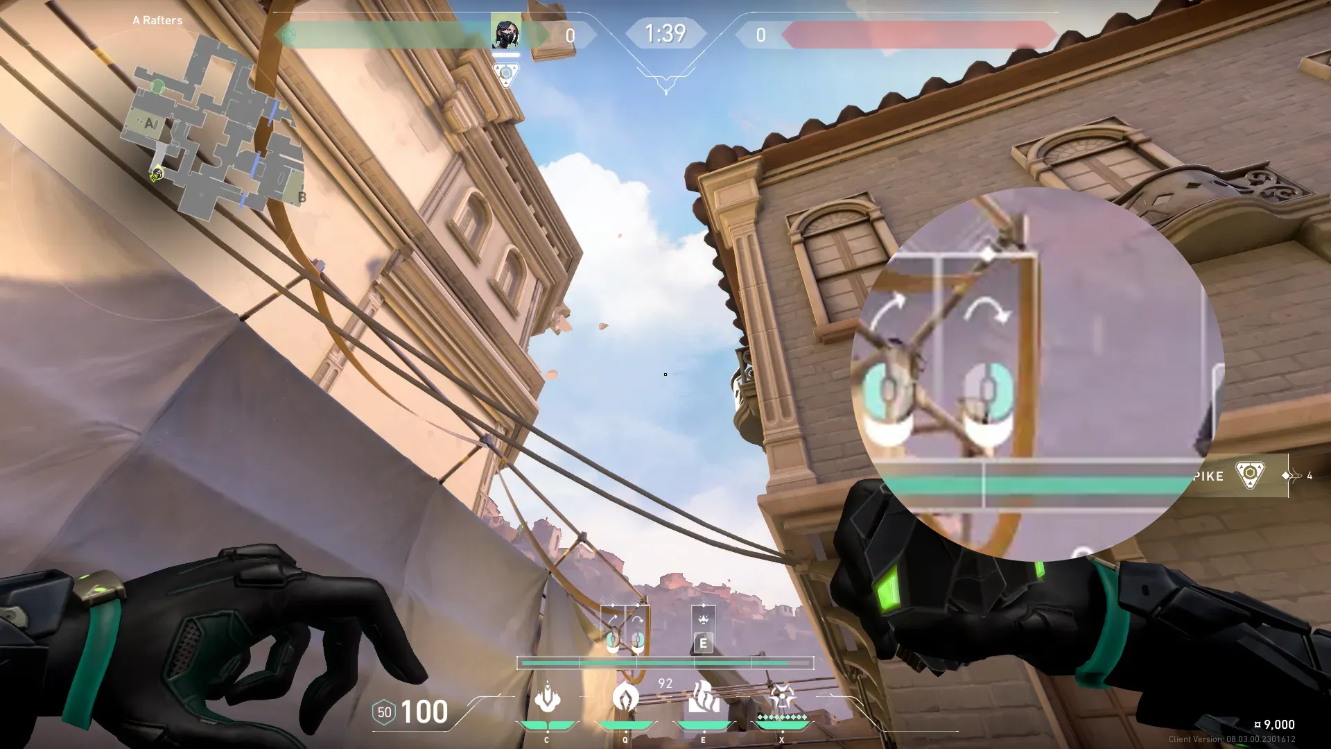 Viper Poison Cloud on Ascent Defense Site A — step 2 of 3: Aim — line up the shot