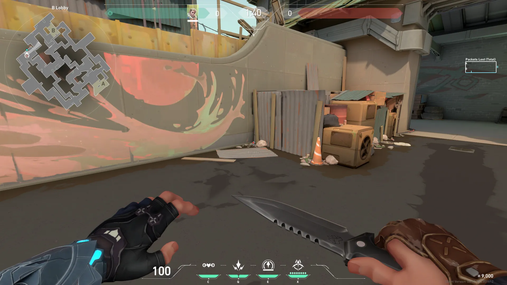 Sova Recon Bolt on Split Attack Site B — step 1 of 3: Position — where to stand