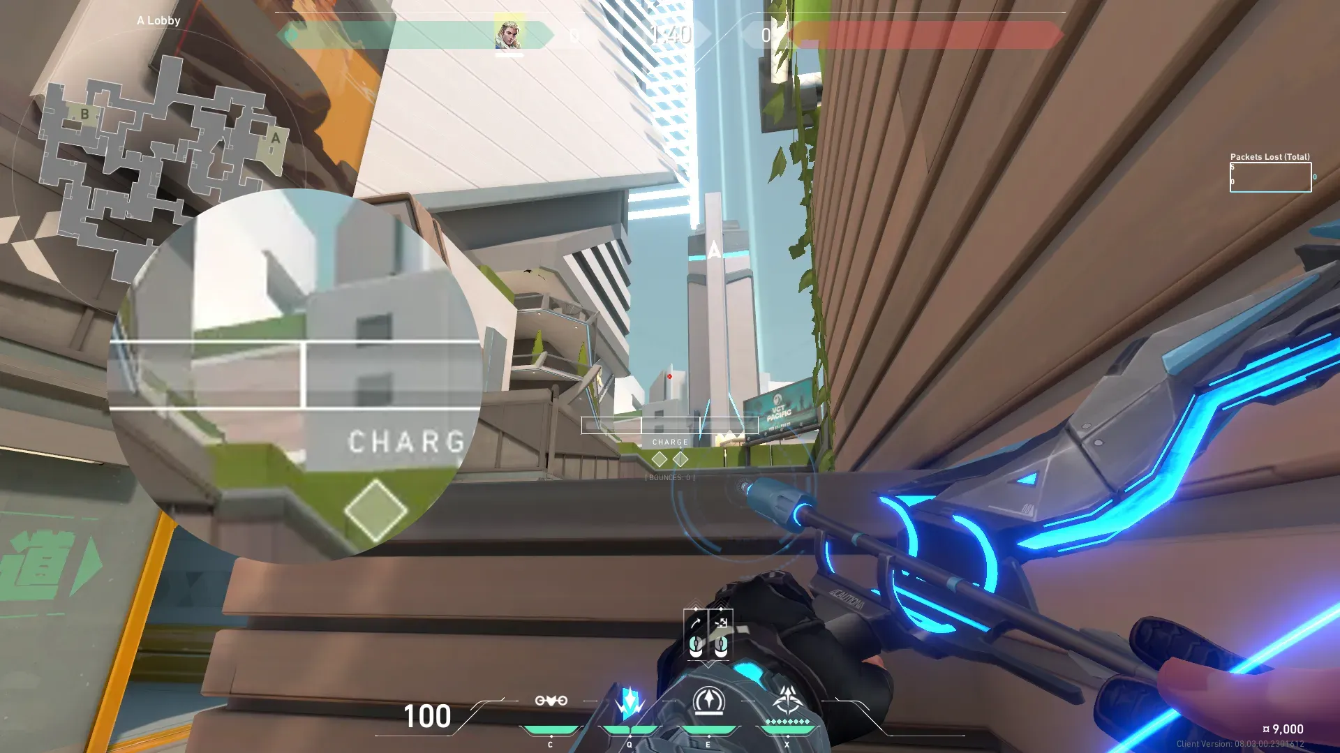 Sova Recon Bolt on Split Attack Site A — step 2 of 3: Aim — line up the shot