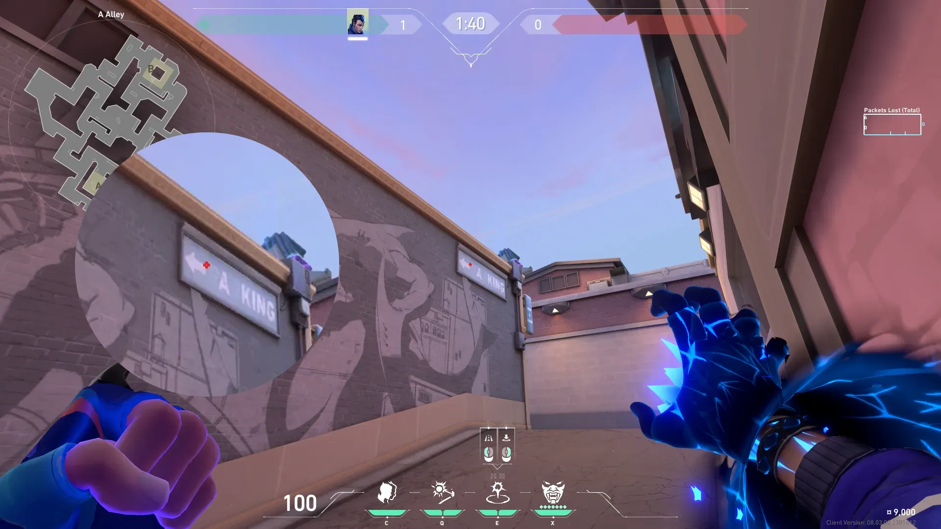 Yoru Gatecrash on Sunset Defense Site B — step 2 of 3: Aim — line up the shot