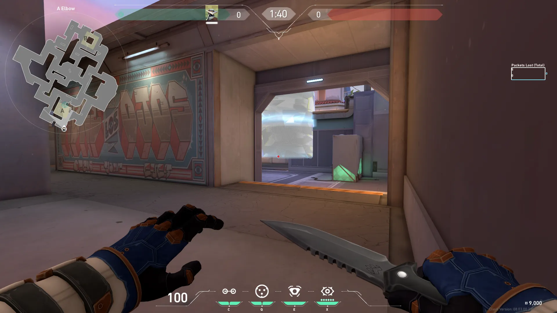 Cypher Cyber Cage on Sunset Attack Site A — step 3 of 4: Aim — line up the shot