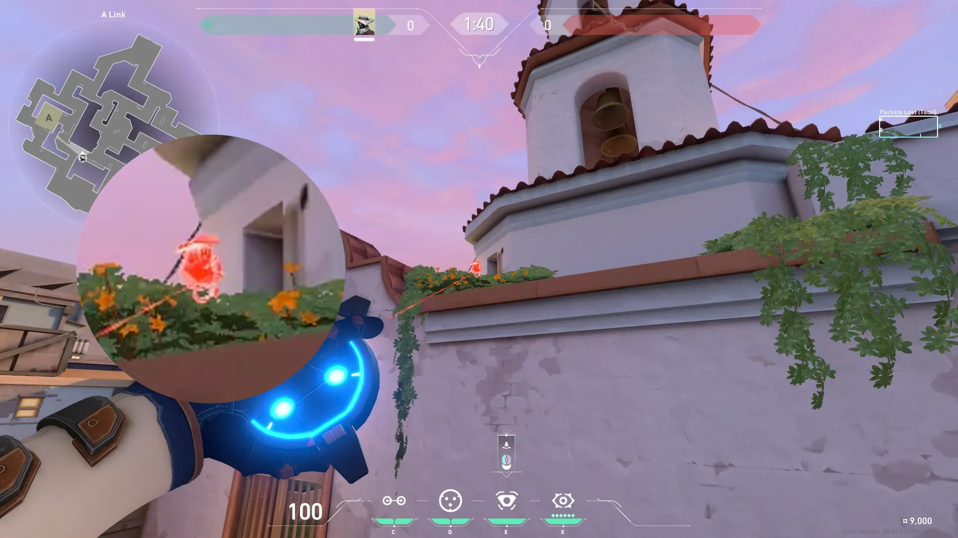 Cypher Spycam on Sunset Defense Site A — step 2 of 3: Aim — line up the shot