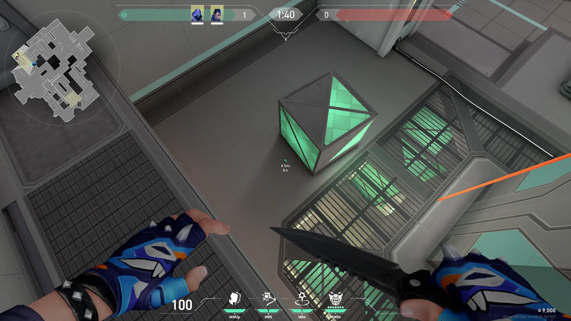 Yoru Fakeout on Icebox Defense Site A — step 1 of 5: Position — where to stand