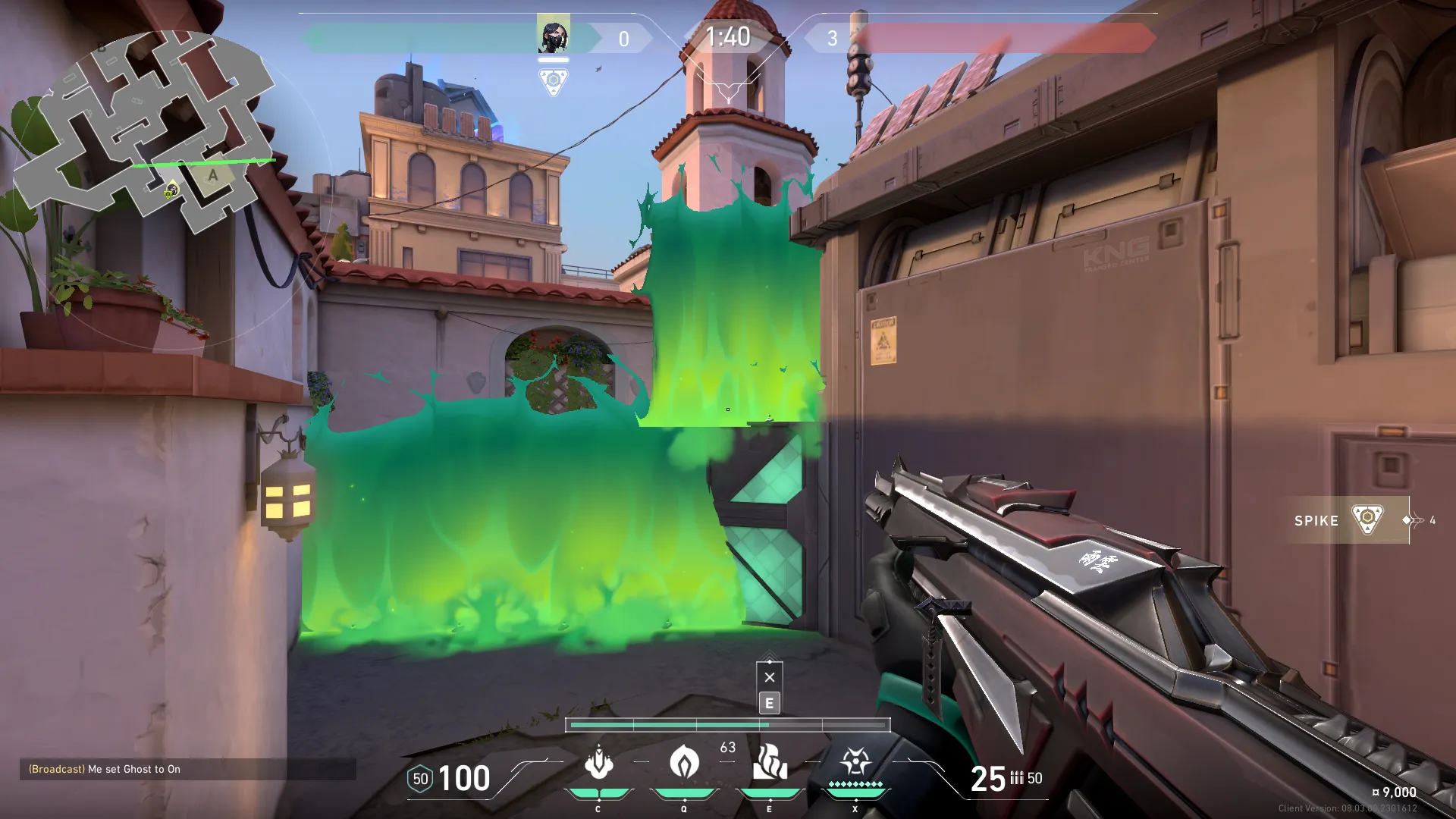 Viper Toxic Screen on Sunset Attack Site A — step 4 of 6: Aim — line up the shot