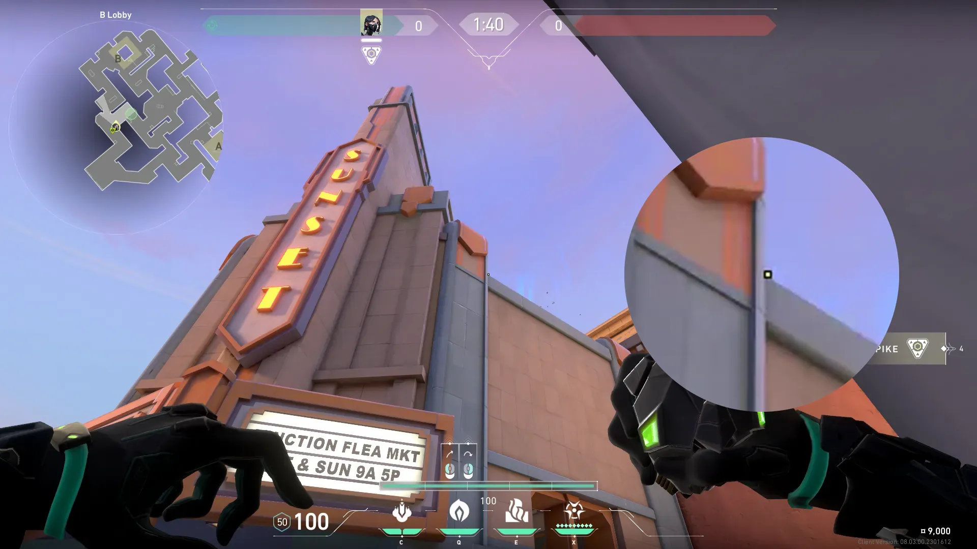 Viper Poison Cloud on Sunset Attack Site B — step 2 of 3: Aim — line up the shot
