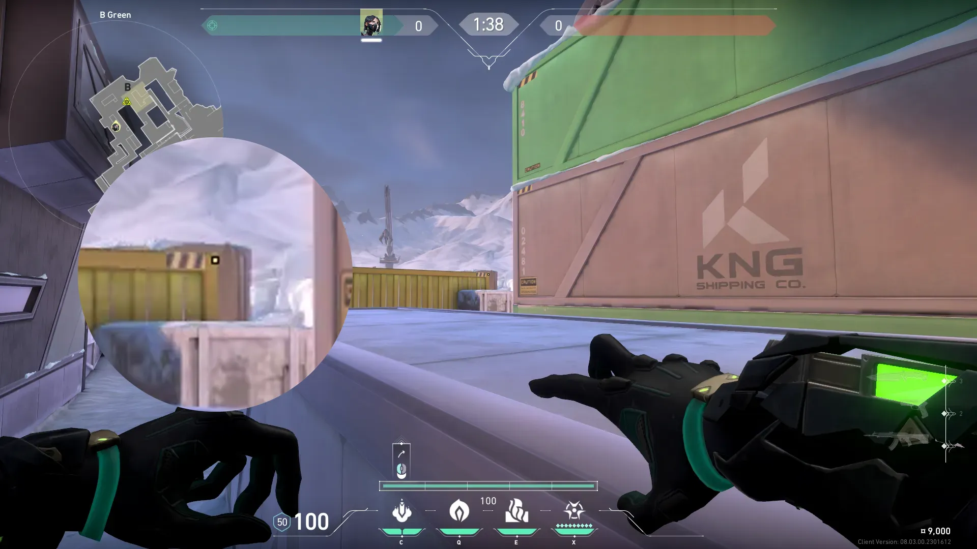 Viper Snake Bite on Icebox Attack Site B — step 2 of 3: Aim — line up the shot
