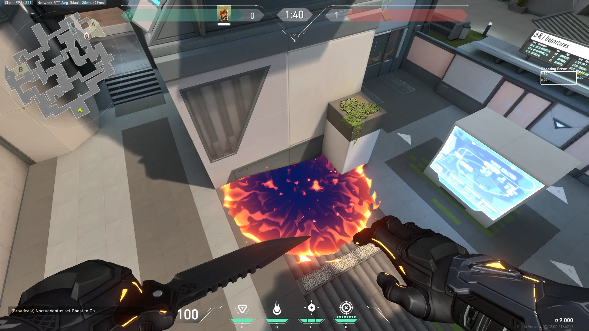Brimstone Incendiary on Split Attack Site A — step 4 of 5: Aim — line up the shot