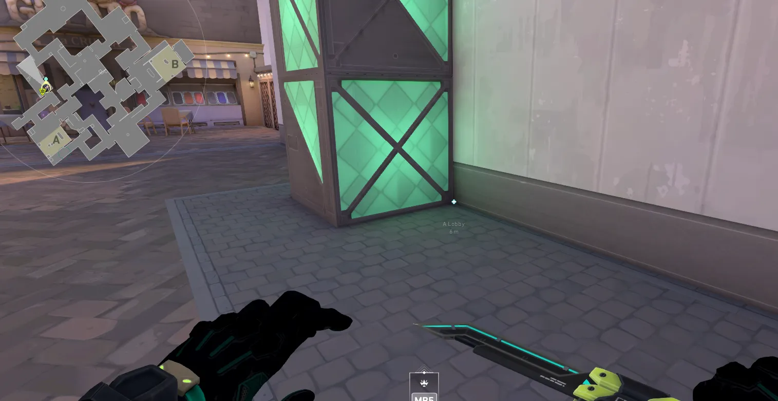 Viper Poison Cloud on Ascent Attack Site A — step 1 of 3: Position — where to stand