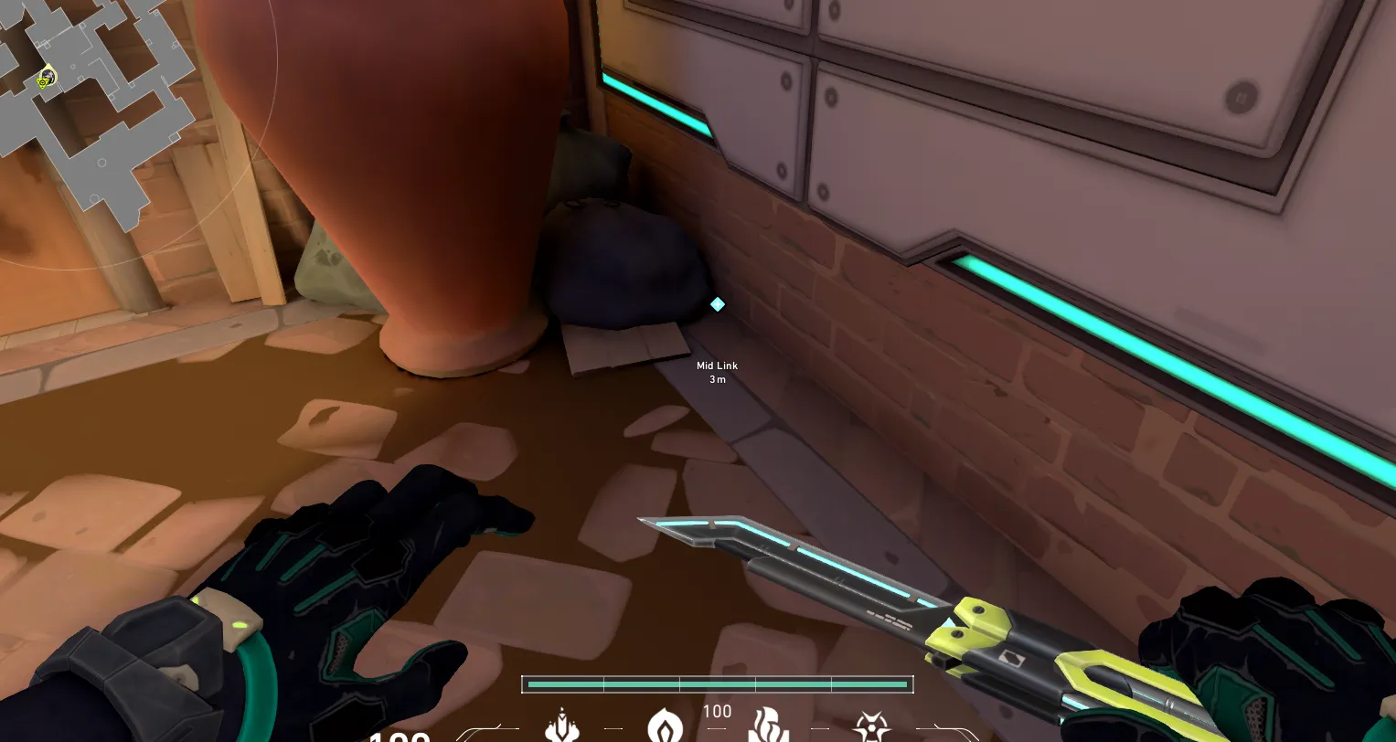 Viper Toxic Screen on Ascent Attack Site B — step 1 of 3: Position — where to stand