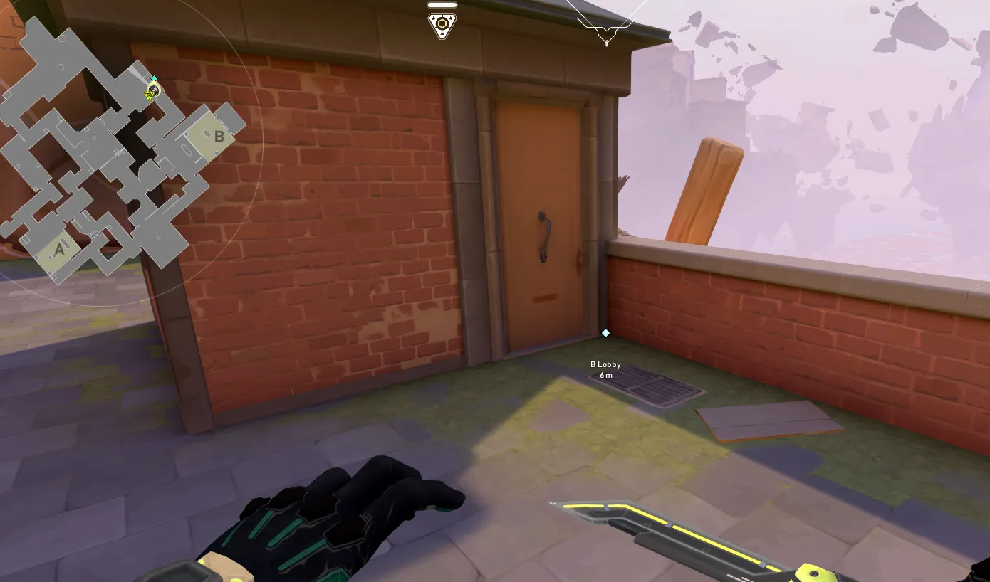 Viper Poison Cloud on Ascent Attack Site B — step 1 of 3: Position — where to stand