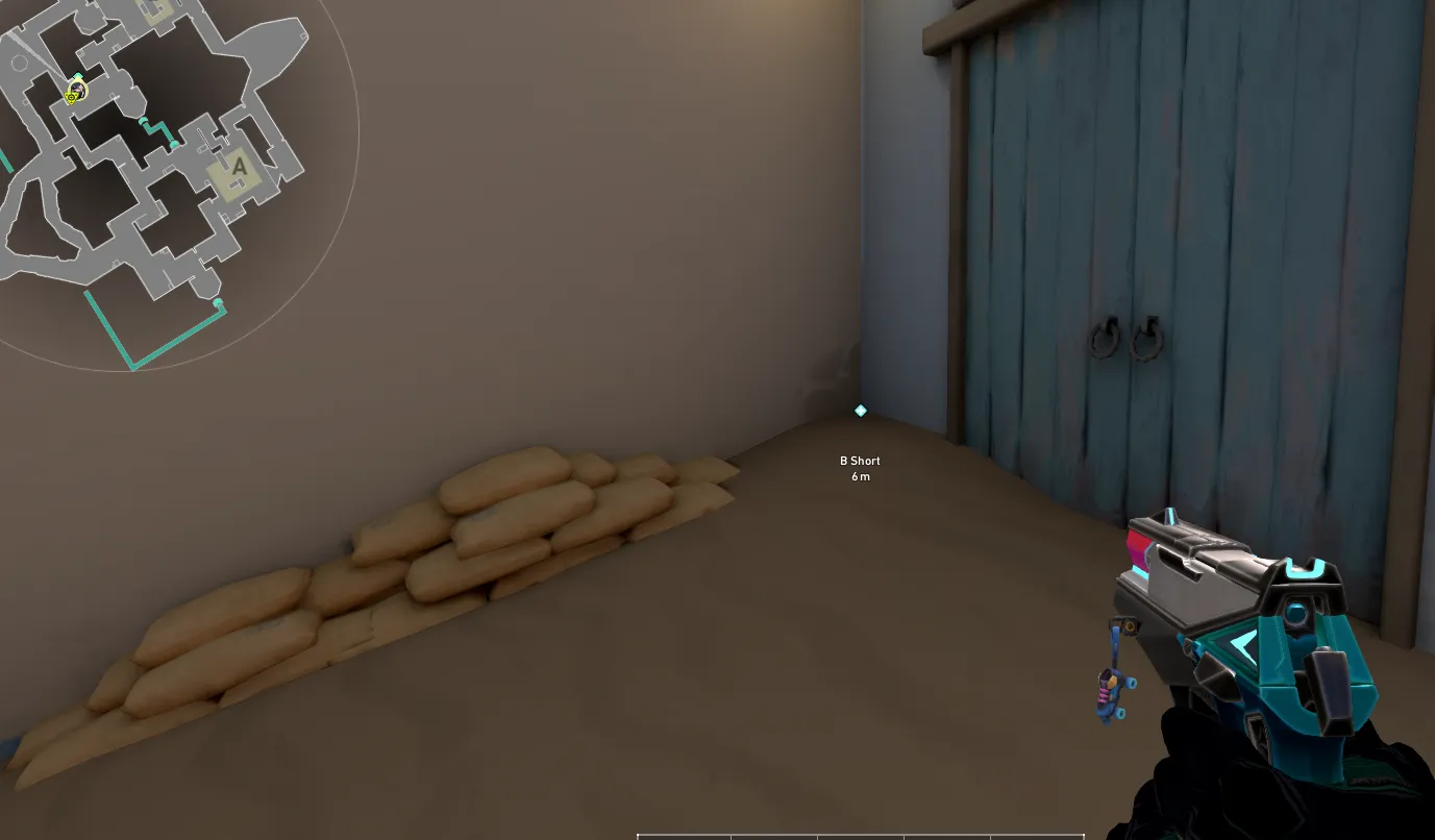 Viper Toxic Screen on Bind Attack Site B — step 1 of 3: Position — where to stand