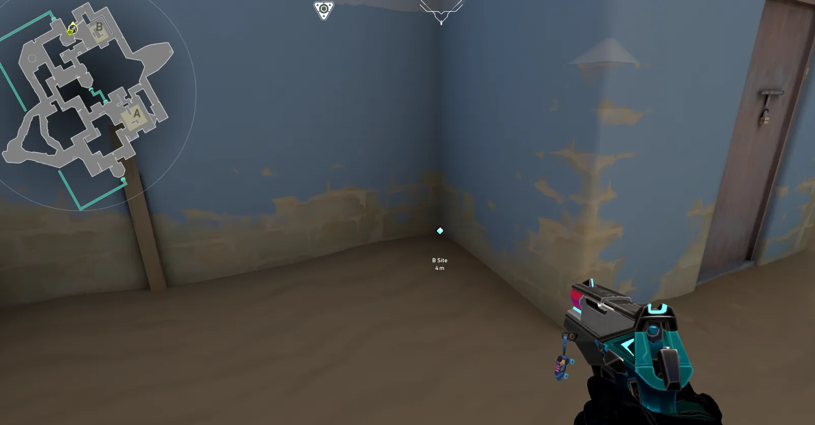 Viper Toxic Screen on Bind Defense Site B — step 1 of 3: Position — where to stand