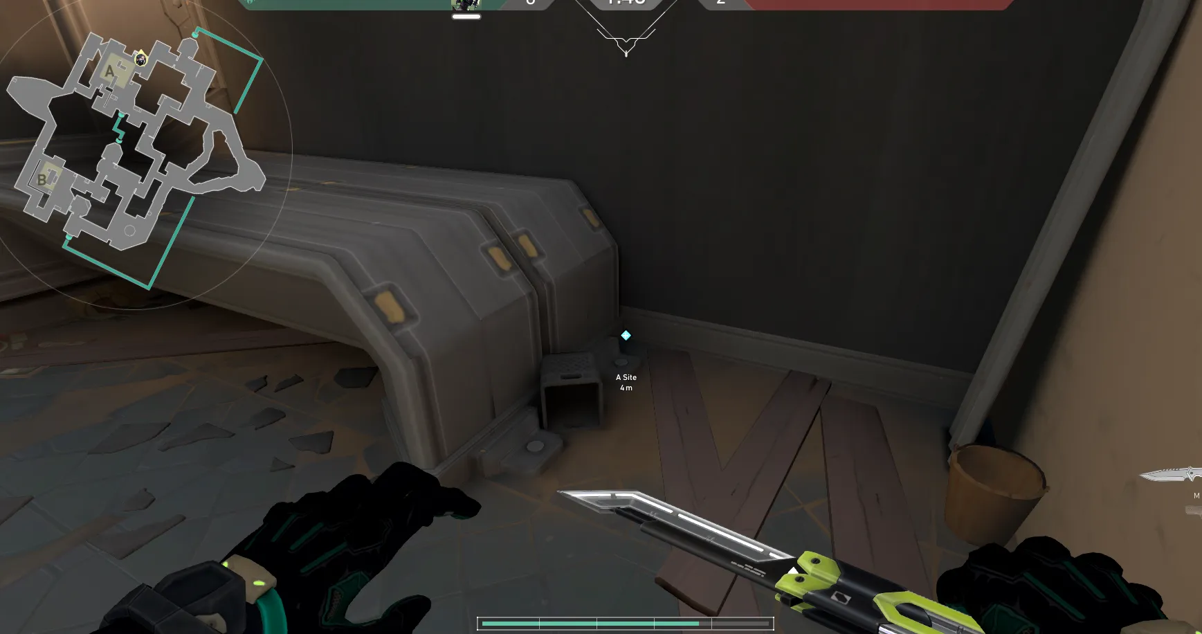 Viper Toxic Screen on Bind Defense Site A — step 1 of 3: Position — where to stand