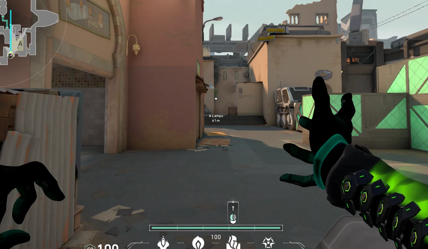 Viper Toxic Screen on Bind Defense Site A — step 2 of 3: Aim — line up the shot