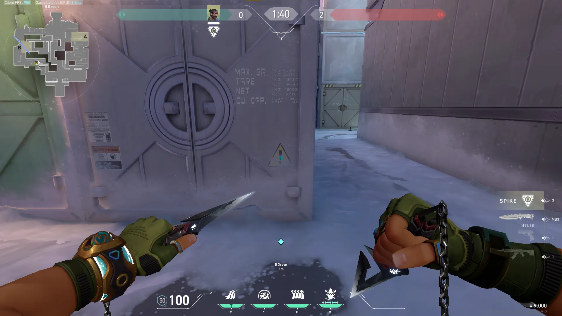 KAY/O Frag_Ment on Icebox Attack Site B — step 1 of 4: Position — where to stand