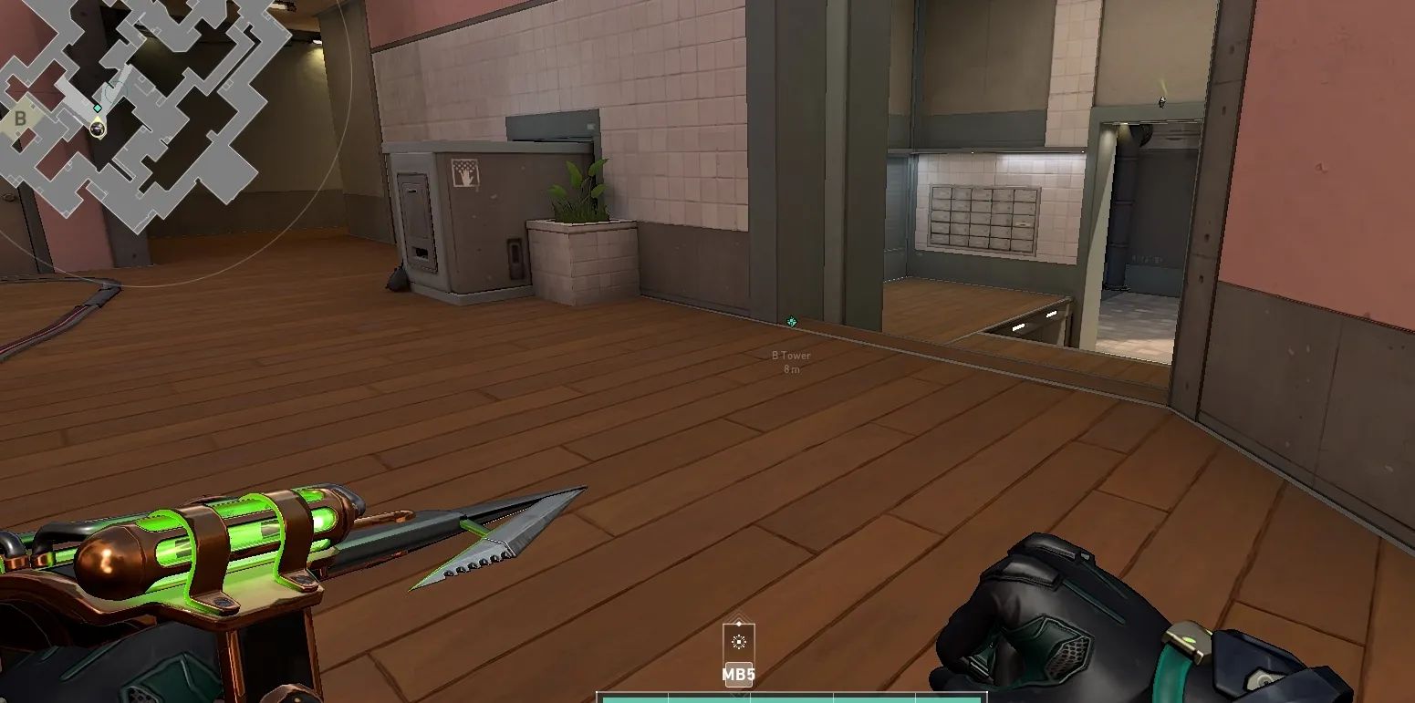 Viper Poison Cloud on Split Defense Mid — step 1 of 3: Position — where to stand