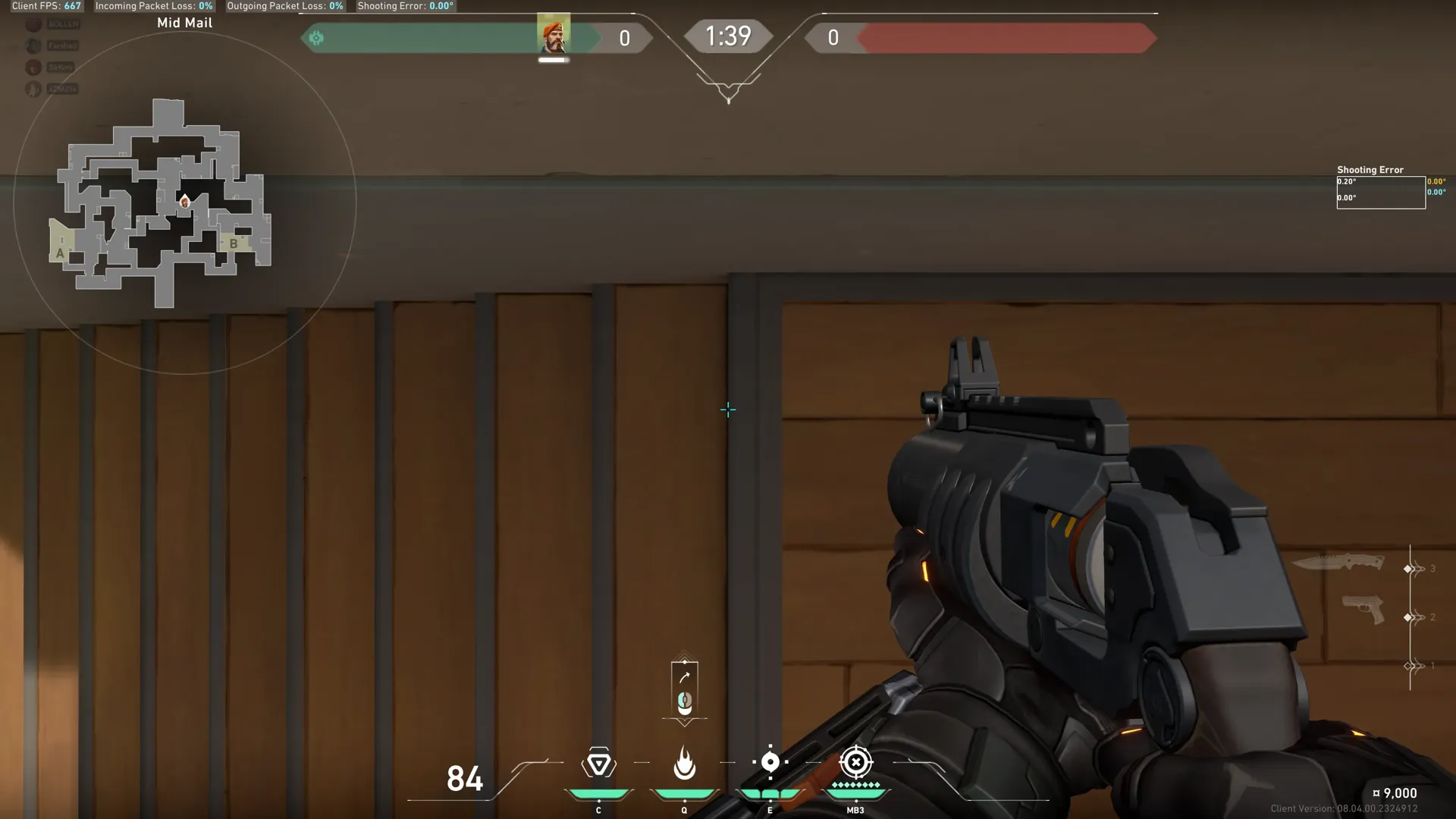 Brimstone Incendiary on Split Defense Site B — step 2 of 4: Aim — line up the shot