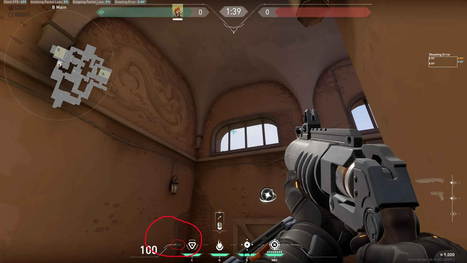 Brimstone Incendiary on Ascent Attack Site B — step 2 of 3: Aim — line up the shot