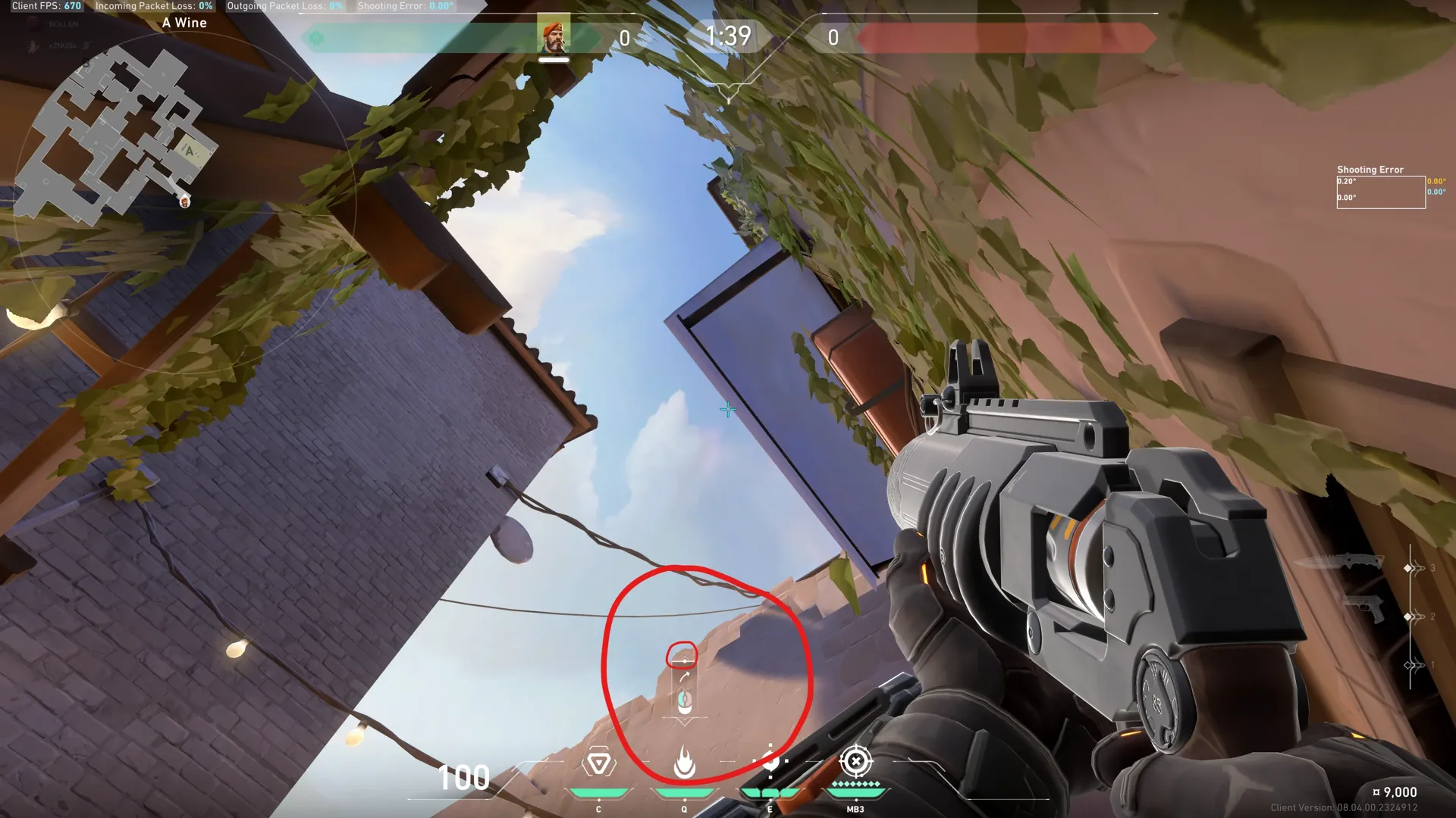 Brimstone Incendiary on Ascent Attack Site A — step 2 of 3: Aim — line up the shot